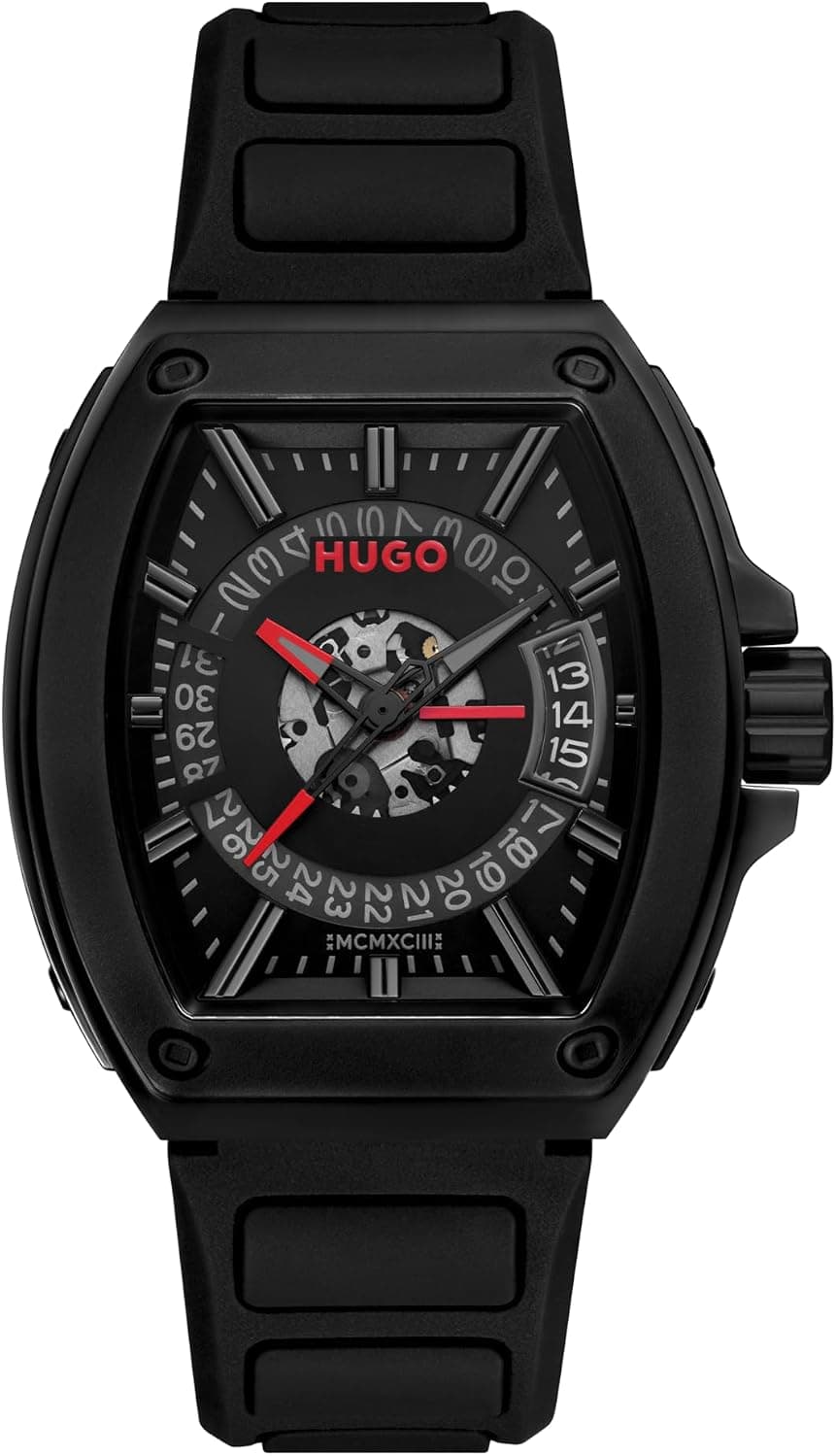 Hugo ICON 1530436, 41mm, Black Silicone Band
