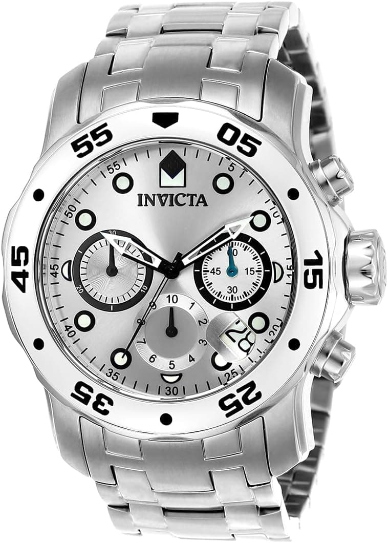 Invicta Pro Diver 0071, 48mm, Gümüş Kadran, Gümüş Paslanmaz Çelik Kordon