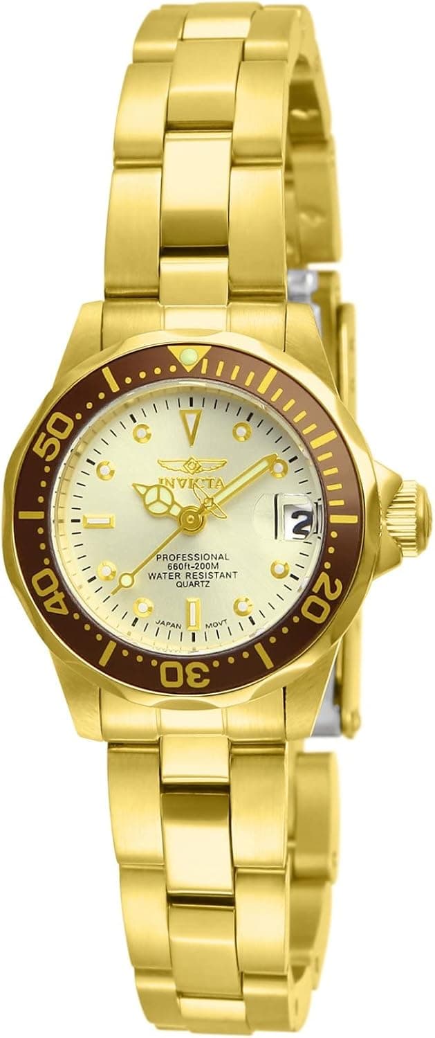 Invicta 12527 24mm, Yellow Dial Gold Stainless steel