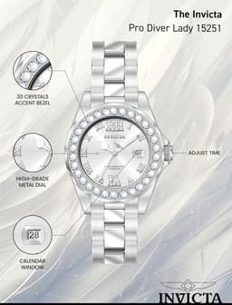 Invicta 15251 38mm Damenuhr, Detailansicht 4