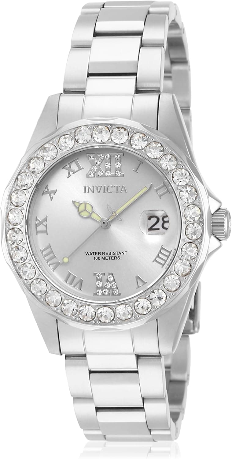 Invicta Pro Diver 15251, 38 mm, silbernes Zifferblatt, silbernes Edelstahlarmband
