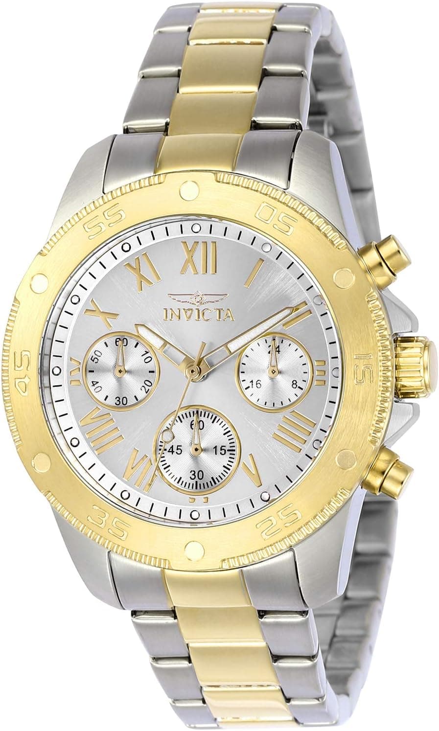 Invicta 21733 38mm, Silver Dial Two Tone Stainless steel