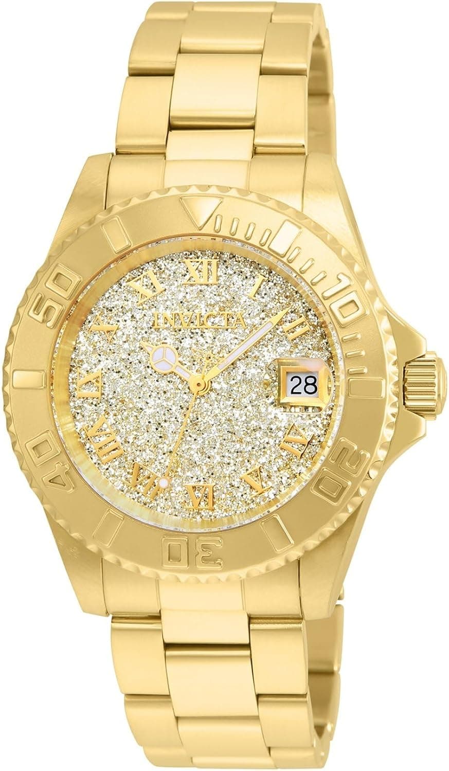Invicta 22707 40mm, Gold Dial Gold Stainless steel