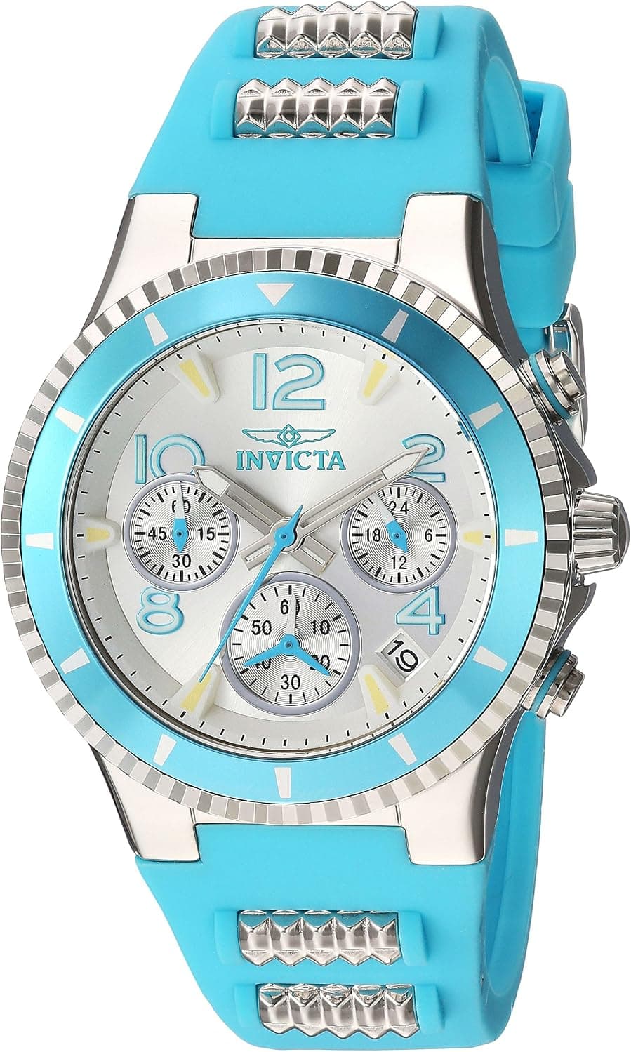 Invicta 24191 39mm, Silver Dial Blue Silicone