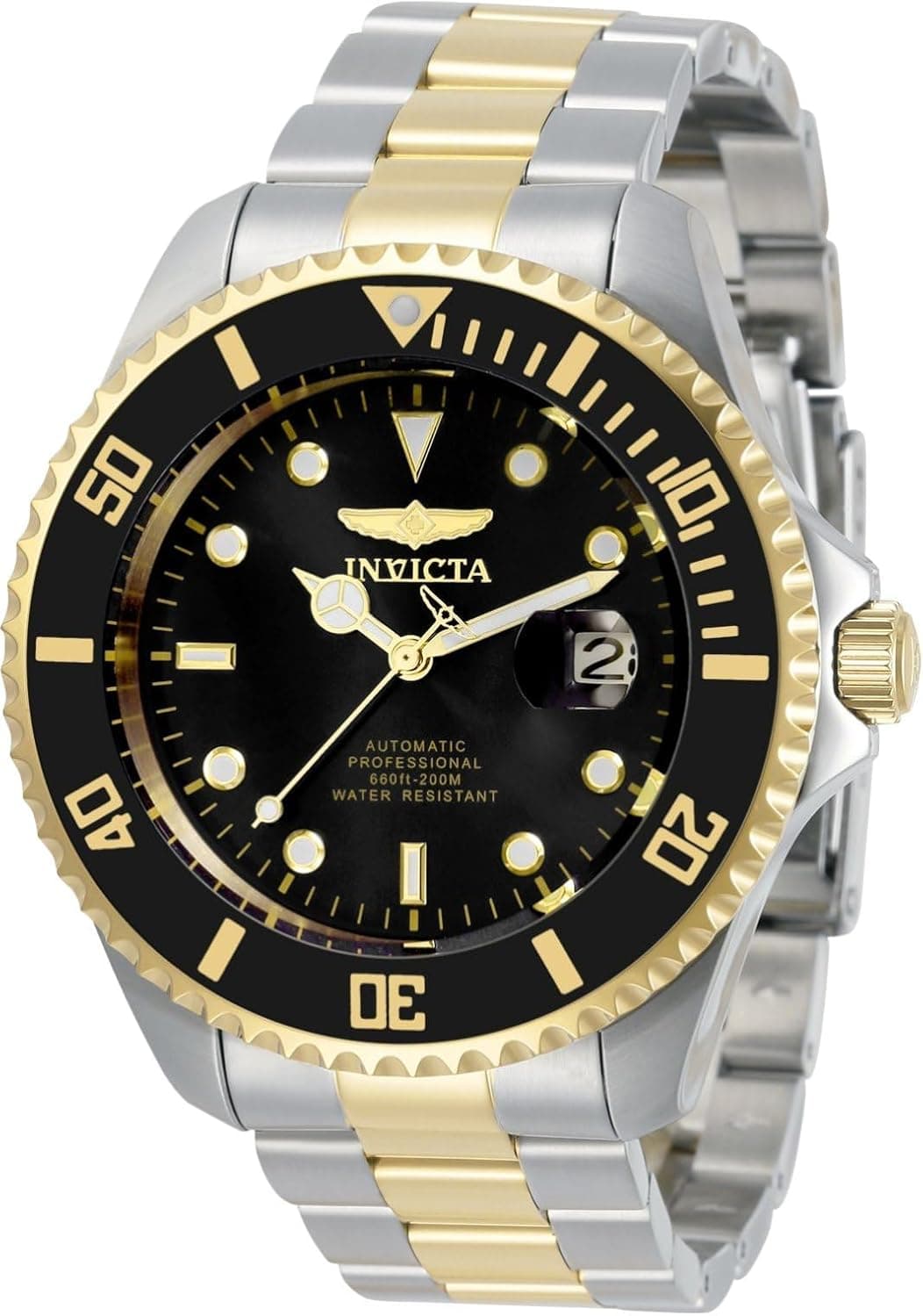 Invicta 34041 47mm, Black Dial Two Tone Stainless steel