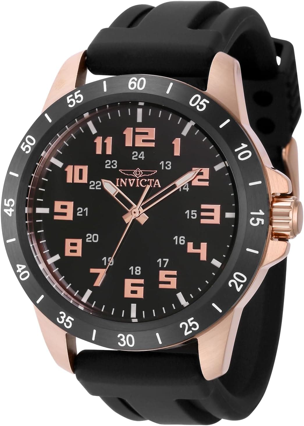 Invicta Pro Diver 40000, 45 mm, schwarzes Zifferblatt, schwarzes Silikonarmband