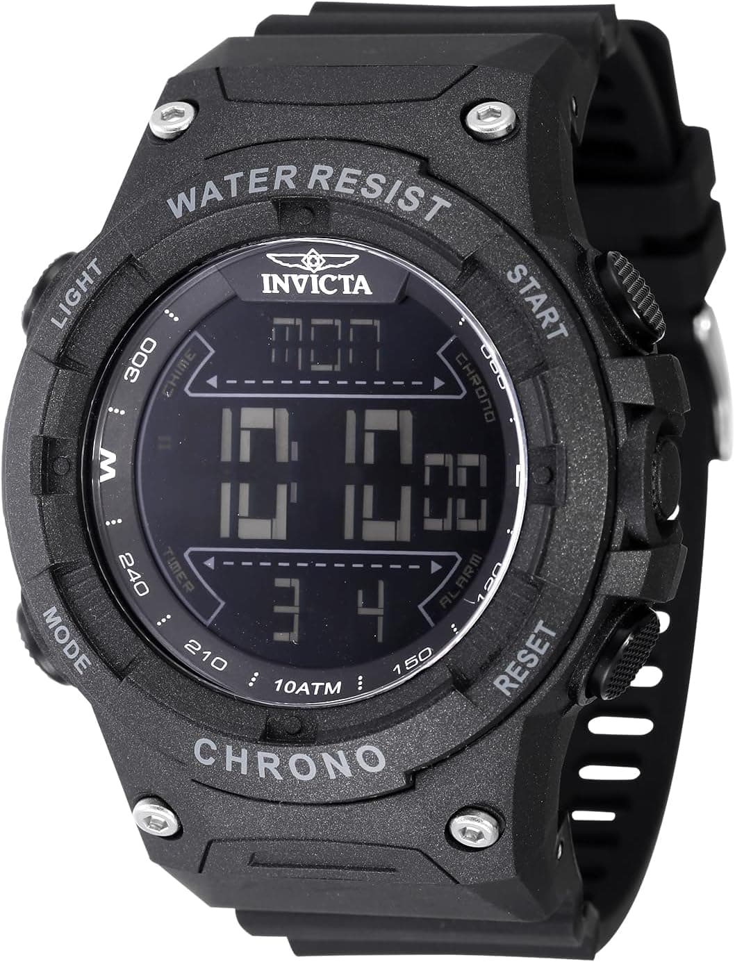 Invicta 47523 52mm, Black Dial Black Resin