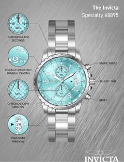 Invicta 48895 45mm Unisex Uhr, Detailansicht 4