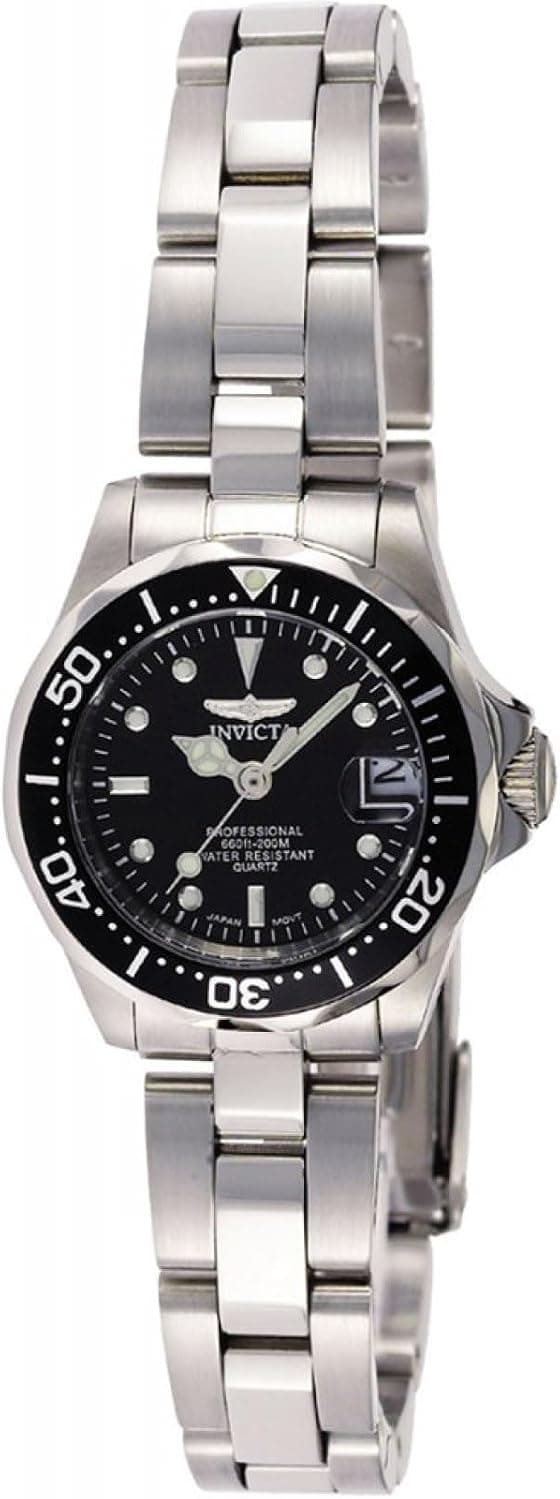 Invicta Pro Diver 8939, 24 mm, schwarzes Zifferblatt, silbernes Edelstahlarmband