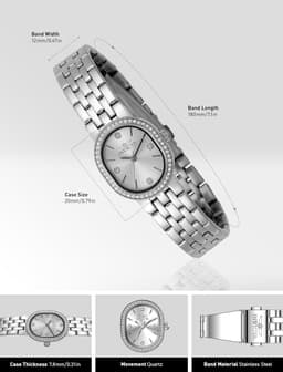Invicta Angel Stainless Steel PC21J 20mm 48134 Damenuhr, Detailansicht 3