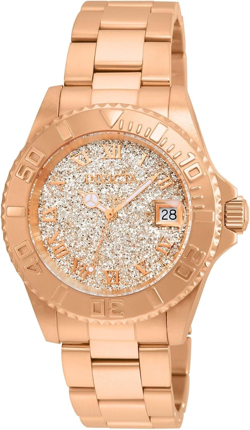 Invicta Angel 22708, 40 mm, roségoldenes Zifferblatt, roségoldenes Edelstahlarmband