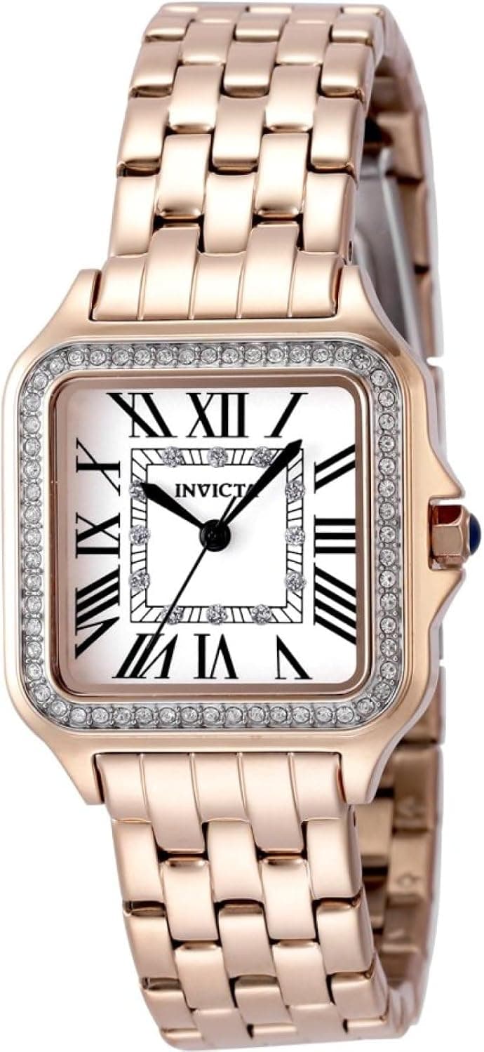 Invicta Angel 48997, 28 mm, weißes Zifferblatt, goldenes Edelstahlarmband