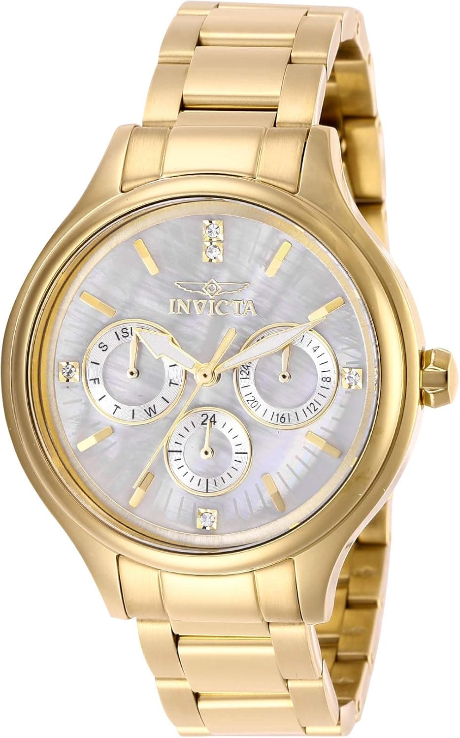 Invicta Angel 38mm, White Dial Gold Stainless steel