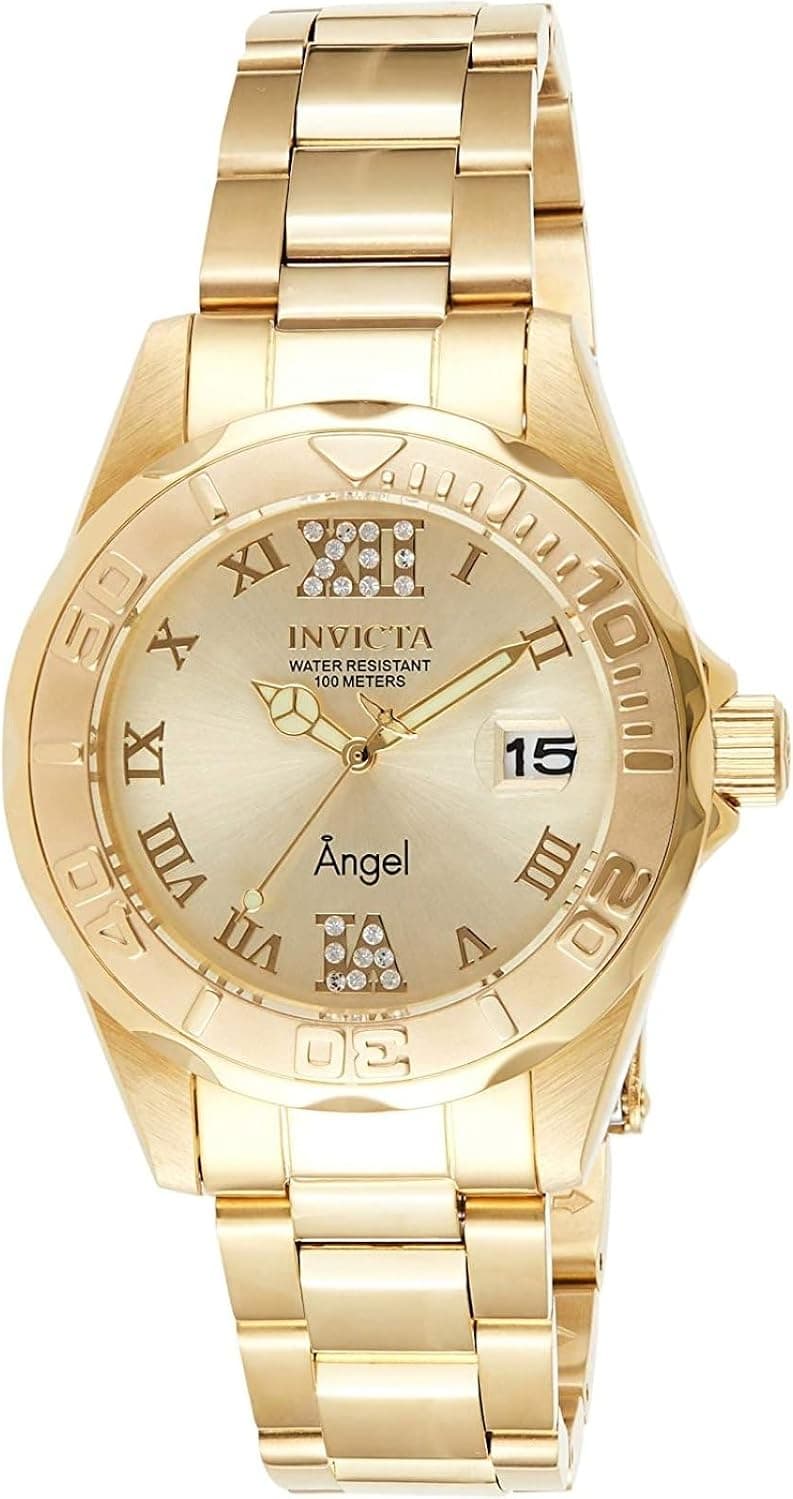 Invicta 14397 38mm, Gold Dial Gold Stainless steel