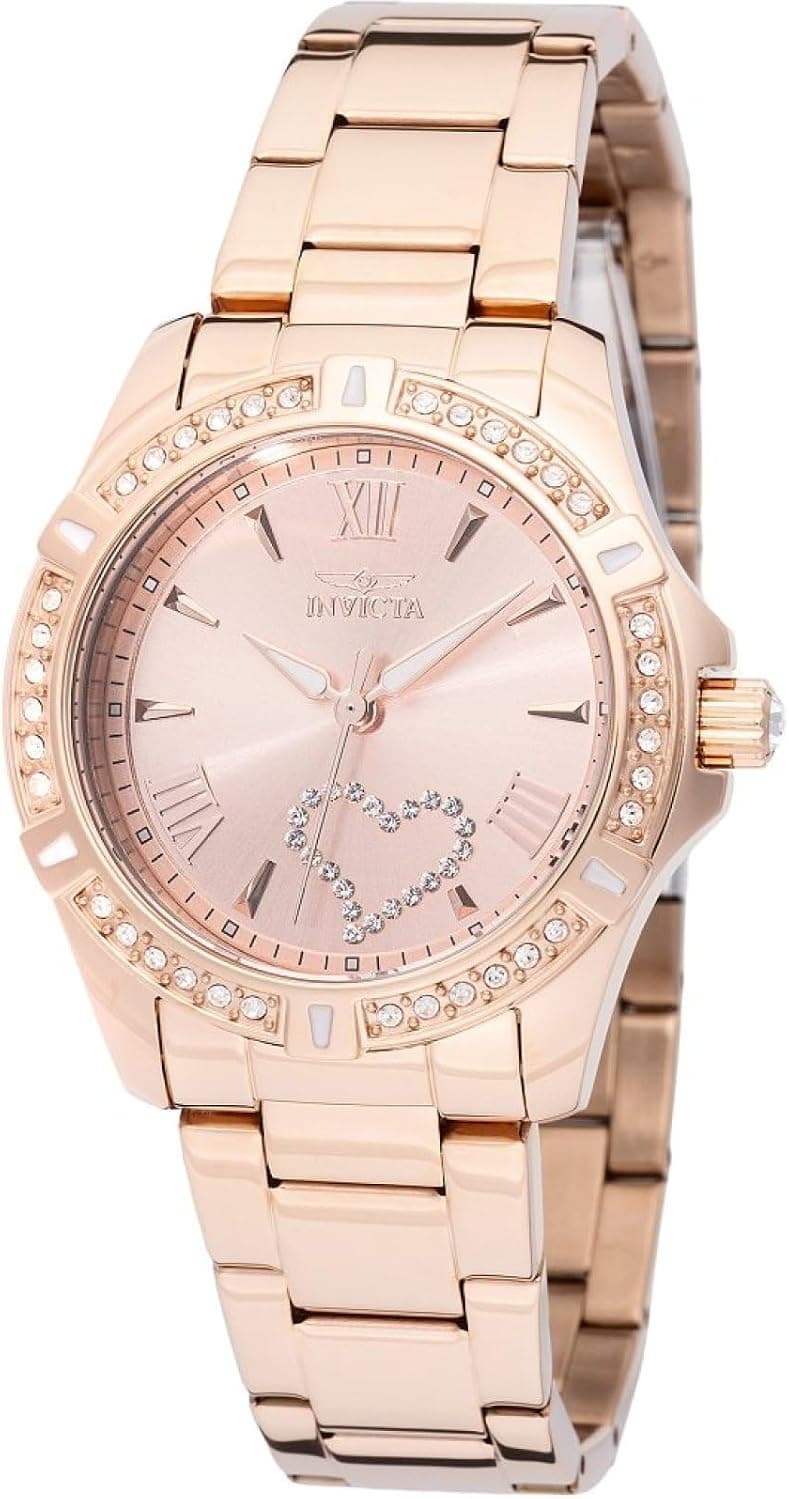 Invicta Angel 41mm, Rose Gold Dial Gold Stainless steel