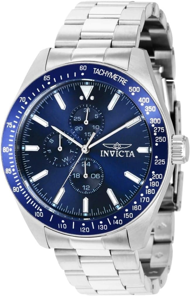 Invicta 38965 45mm, Blue Dial Silver Stainless steel