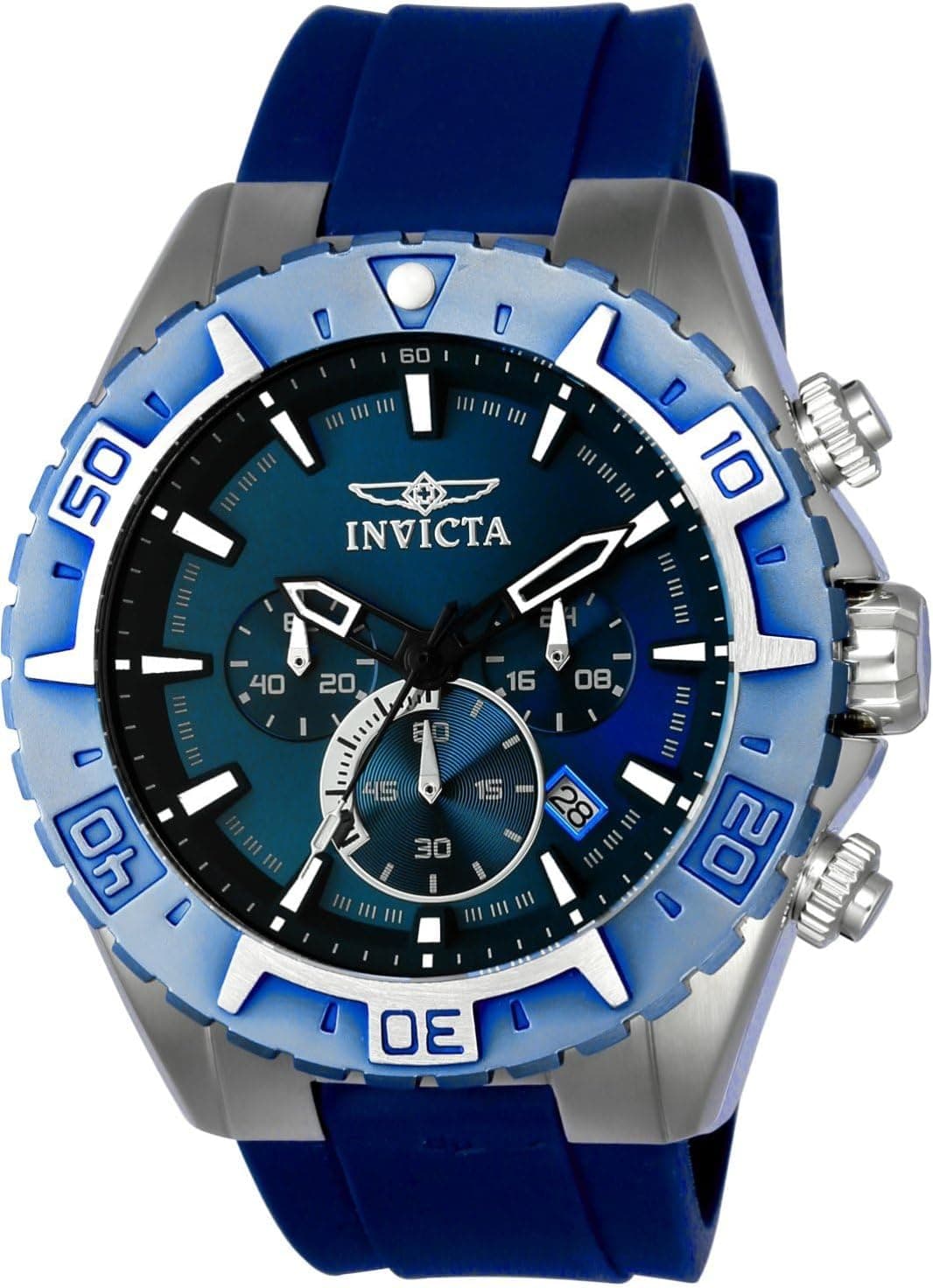 Invicta 22522 54mm, Blue Dial Blue Silicone