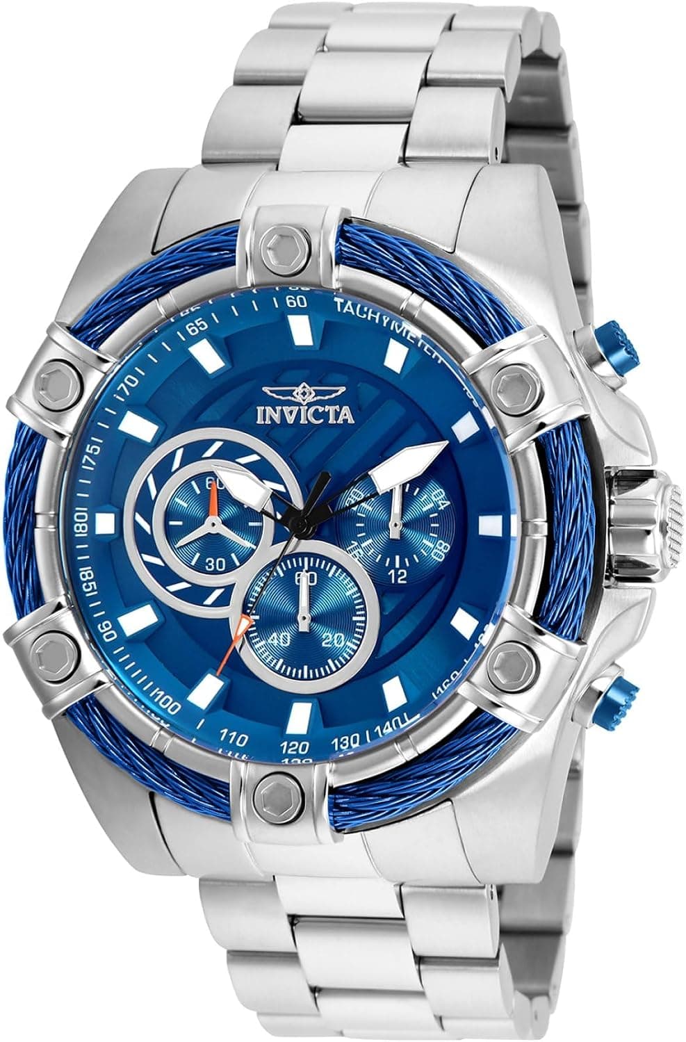 Invicta 25513 52mm, Blue Dial Silver Stainless steel