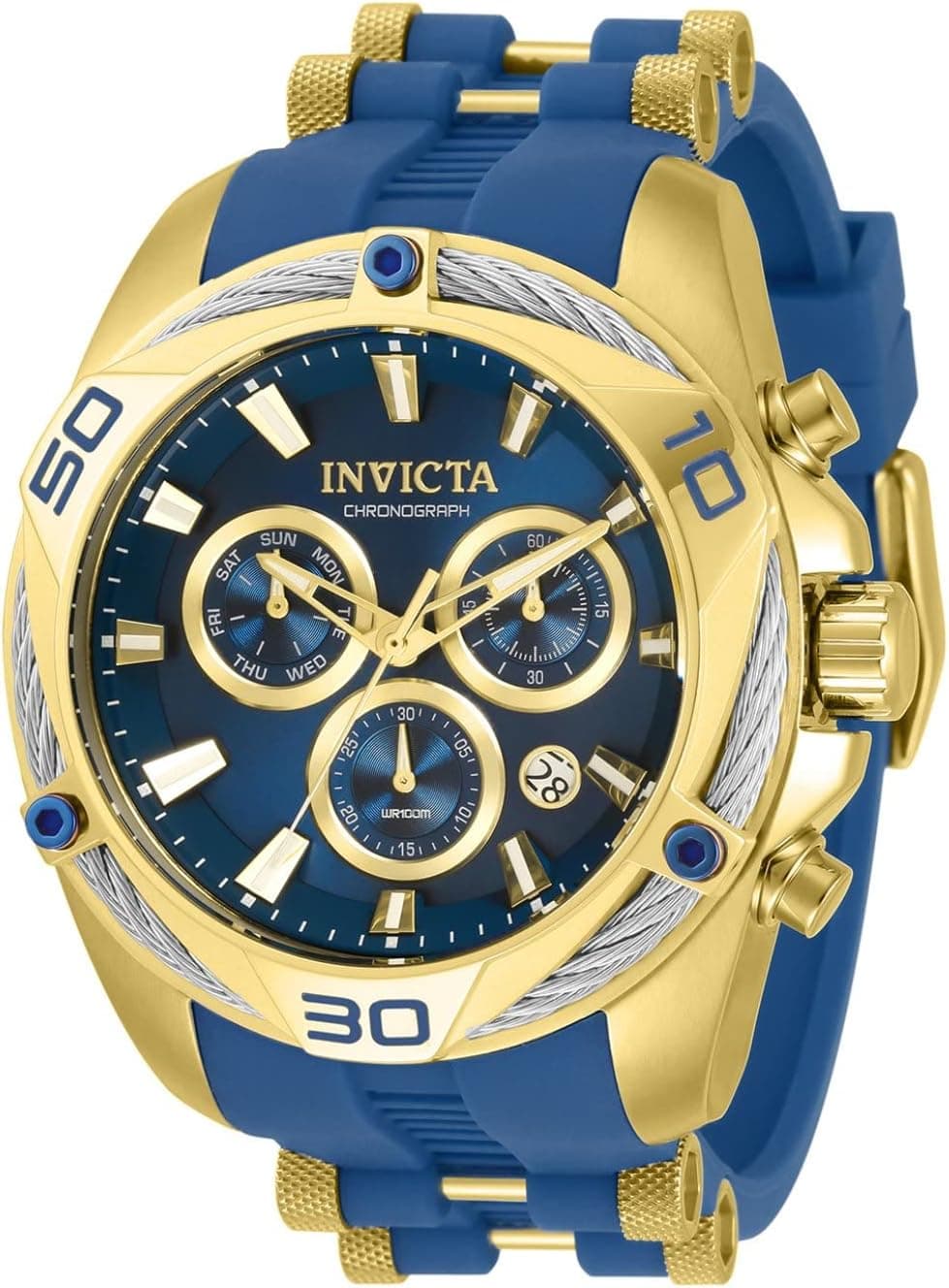 Invicta Bolt 31317, 50 mm, blaues Zifferblatt, blaues Edelstahlarmband
