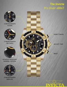 Invicta 48867 52mm Herrenuhr, Detailansicht 4