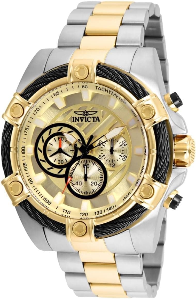 Invicta 25518 52mm, Gold Dial Two Tone Stainless steel