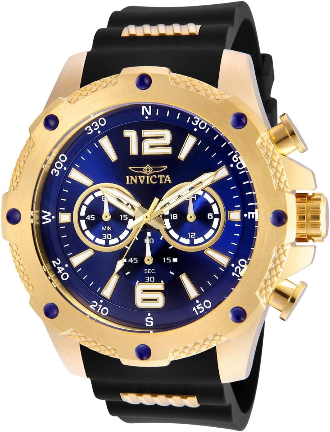 Invicta 19659 50mm, Blue Dial Black Polyurethane