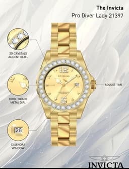 Invicta 21397 38mm Damenuhr, Detailansicht 4