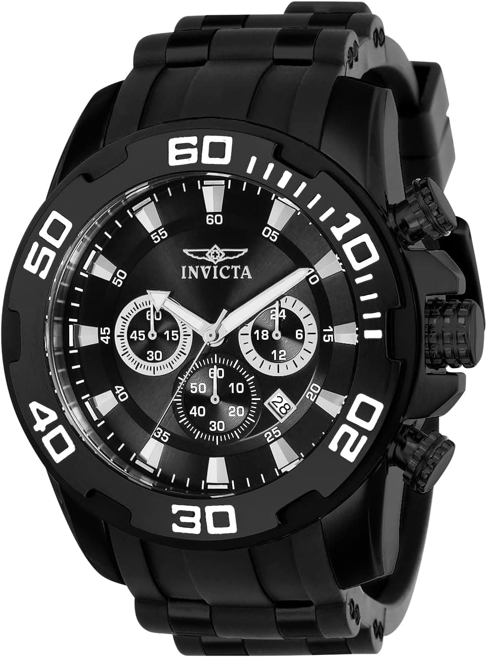 Invicta 22338 50mm, Black Dial Black Silicone