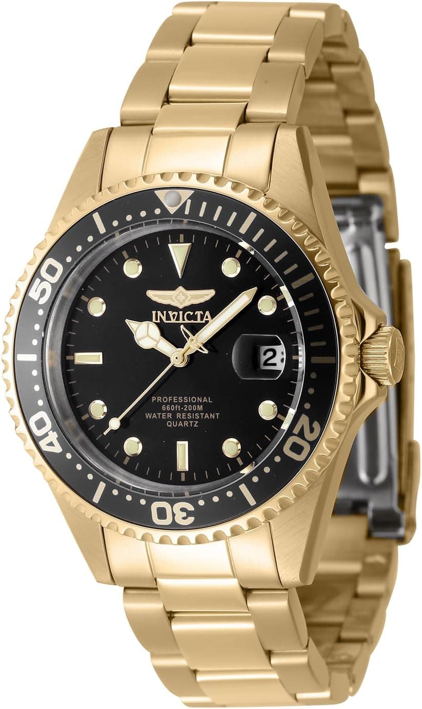 Invicta Pro Diver 8936OB, 38 mm, schwarzes Zifferblatt, goldenes Edelstahlarmband
