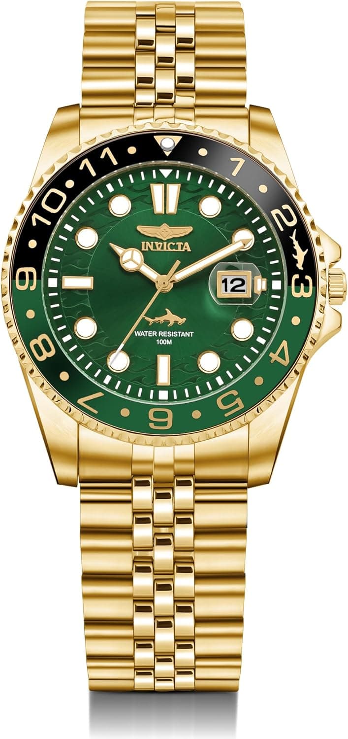 Invicta Pro Diver 30623, 43 mm, mehrfarbiges Zifferblatt, goldenes Edelstahlarmband