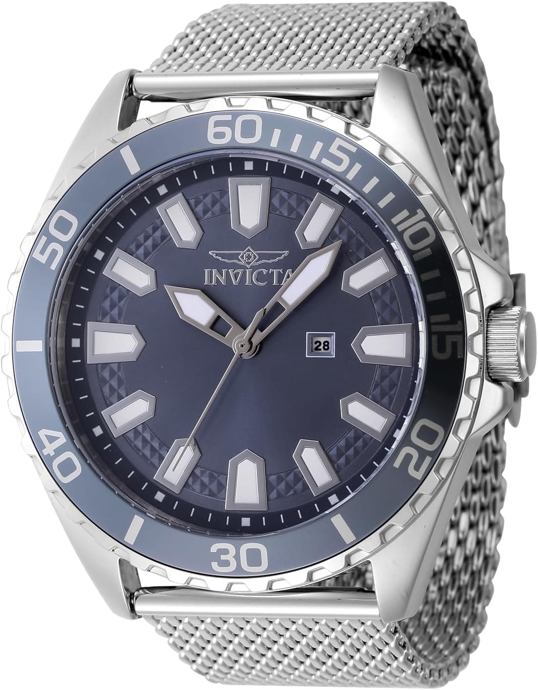 Invicta Pro Diver 46901, 46mm, Blue Dial, Silver Stainless Steel Bracelet