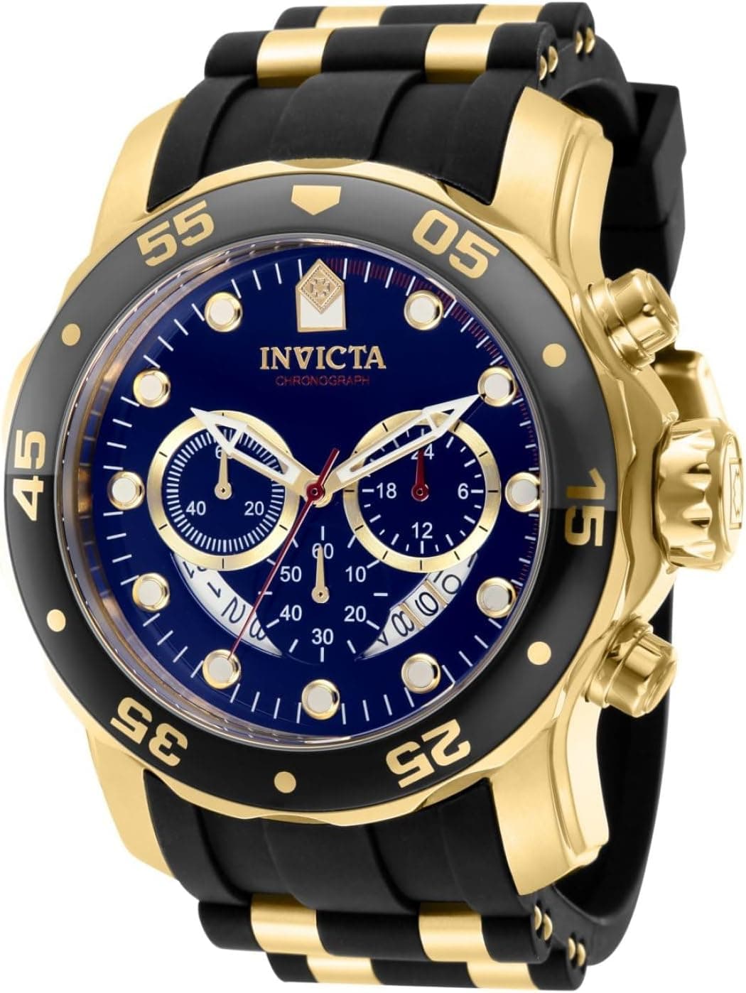 Invicta Pro Diver 37229, 48 mm, blaues Zifferblatt, mehrfarbiges Edelstahlarmband