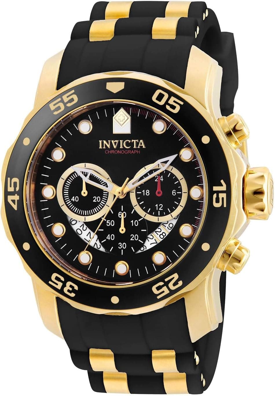 Invicta Pro Diver PF7973, 48mm, Black Dial, Black Polyurethane Band