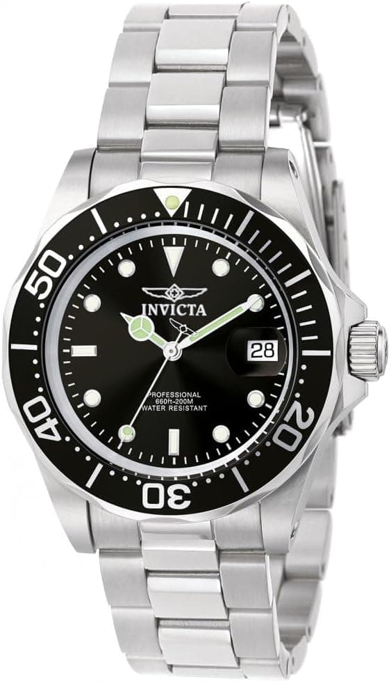 Invicta Pro Diver 9307, 40 mm, schwarzes Zifferblatt, schwarzes Edelstahlarmband
