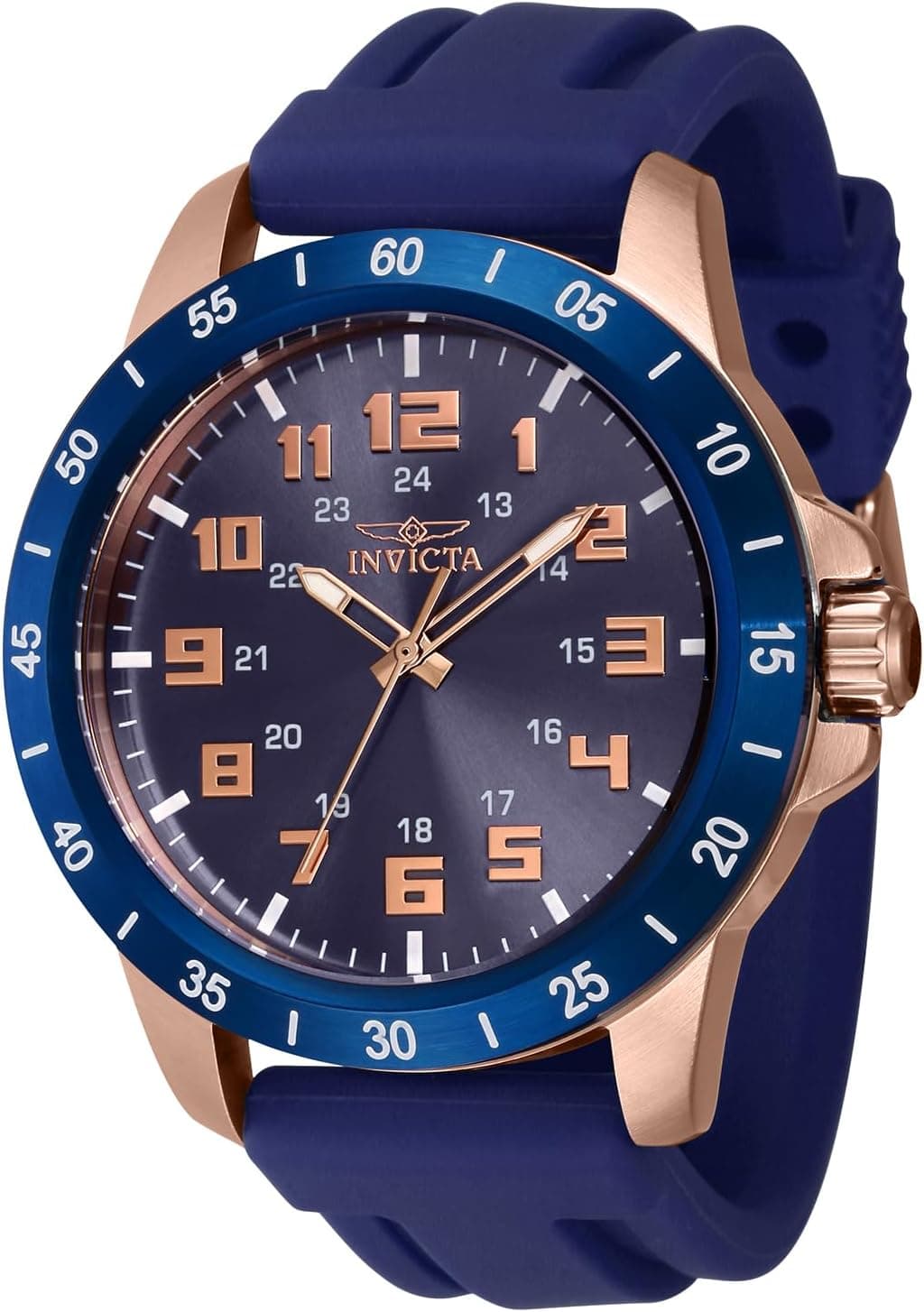 Invicta Pro Diver 40001, 45 mm, blaues Zifferblatt, blaues Silikonarmband