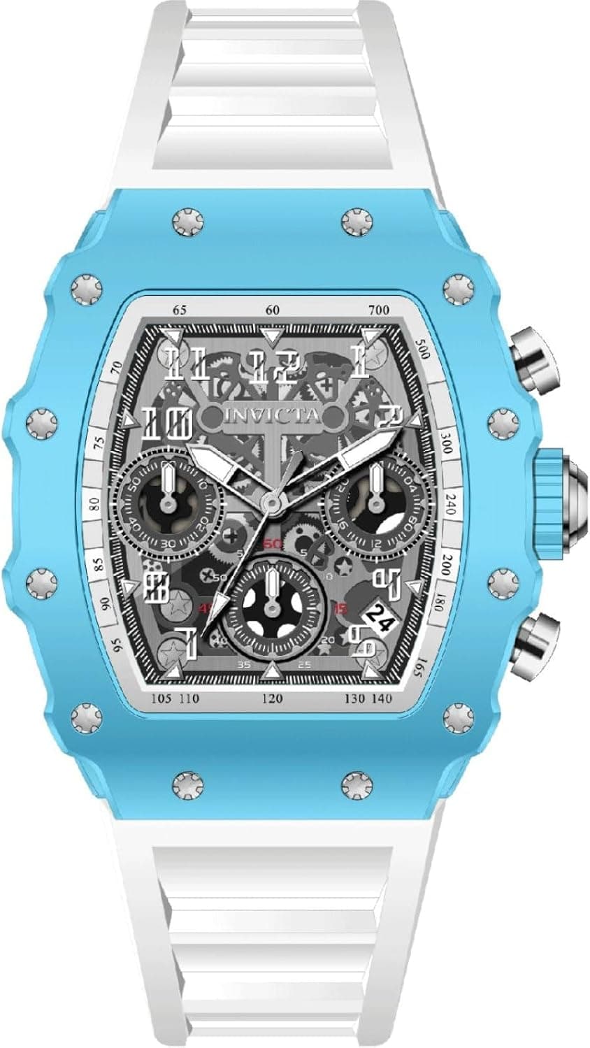 Invicta Racing IN-69613, 40 mm, silbernes Zifferblatt, silbernes Edelstahlarmband