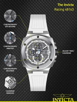 Invicta Racing Stainless Steel VD57 47mm Herrenuhr, Detailansicht 4
