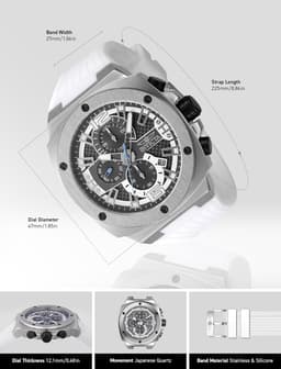 Invicta Racing Stainless Steel VD57 47mm Herrenuhr, Detailansicht 3