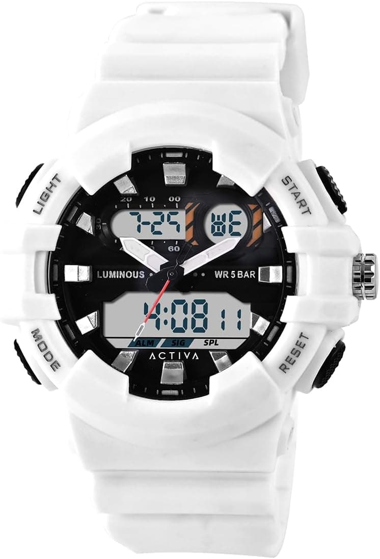 Invicta Shock Resistant White 50mm, Black Dial White Metal