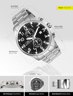 Invicta 48mm Herrenuhr, Detailansicht 7