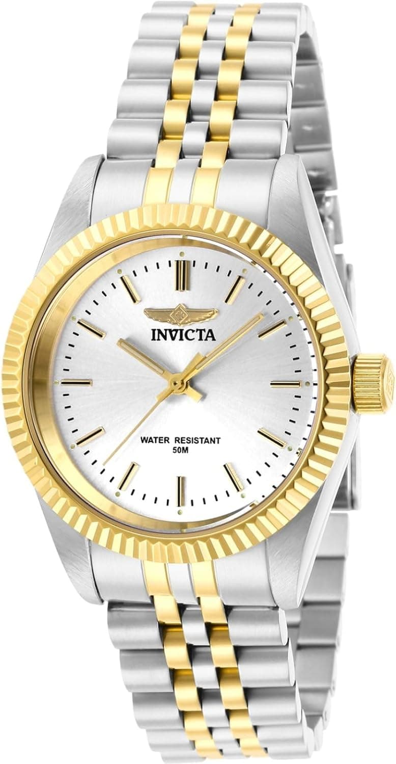 Invicta Specialty 29401, 36 mm, silbernes Zifferblatt, zweifarbiges Edelstahlarmband