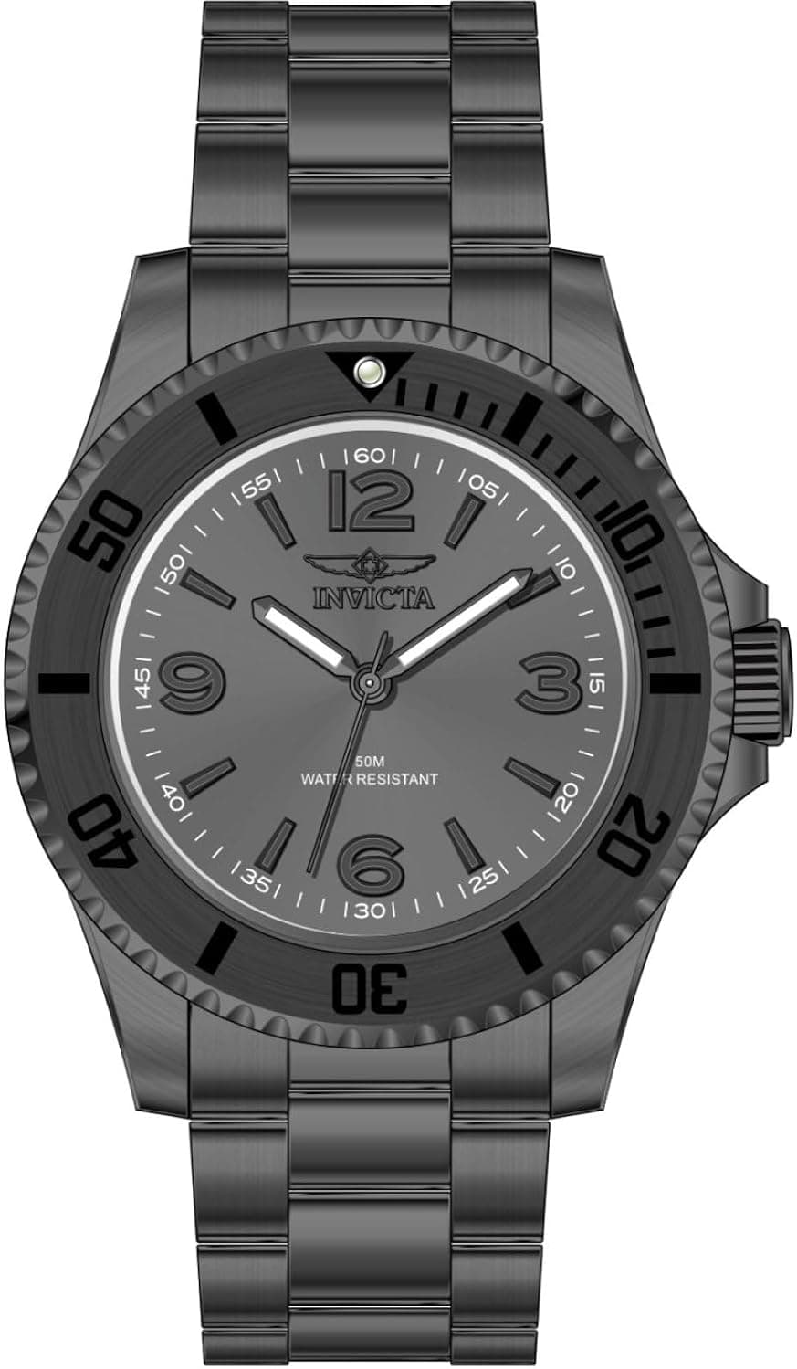 Invicta Specialty 69727, 40 mm, schwarzes Zifferblatt, schwarzes Edelstahlarmband