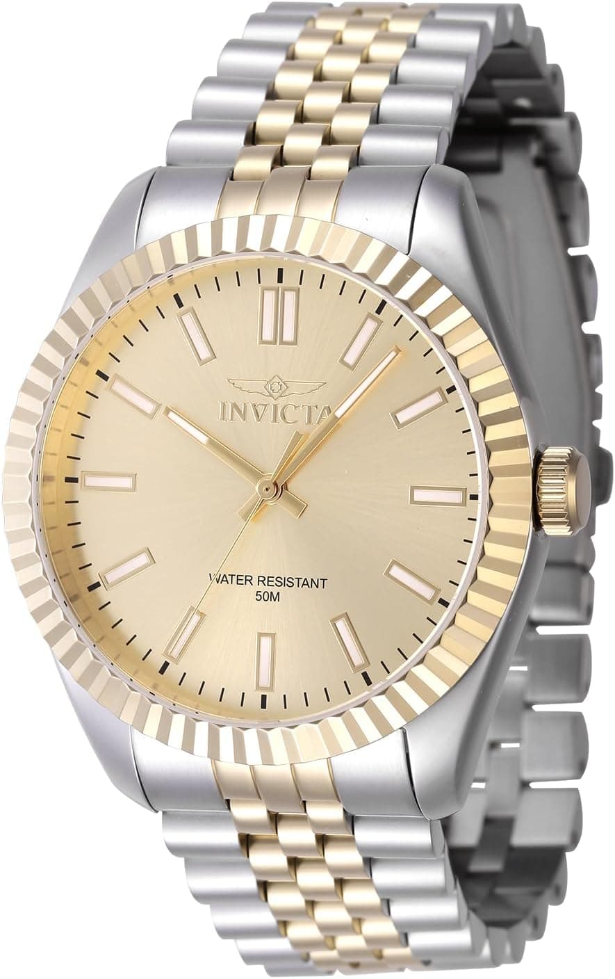 Invicta Specialty 43mm, Gold Dial Steel, Gold Stainless steel