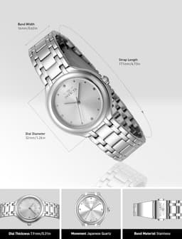 Invicta Wildflower Stainless Steel PC21J 32mm 48226 Damenuhr, Detailansicht 3
