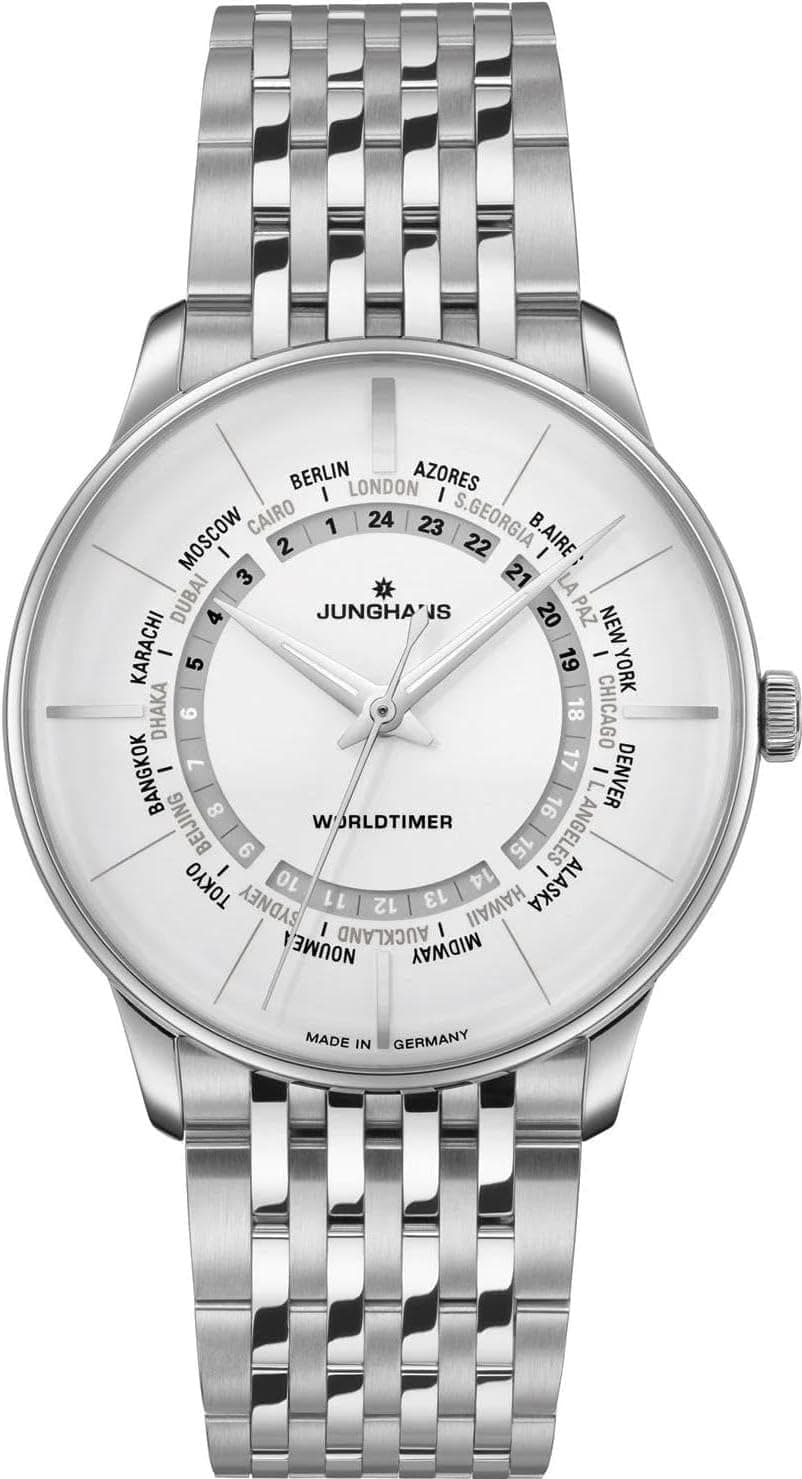 Junghans Meister Worldtimer 4000897393519, 40mm, Silver Dial