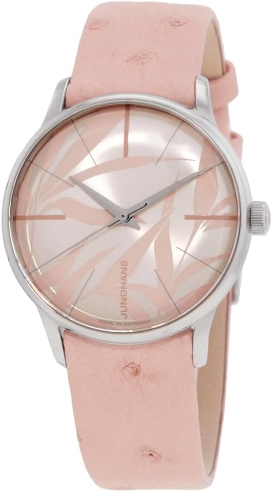 Junghans Meister Damen 27/3242.00, 33mm, Silver Dial, Pink Leather Band