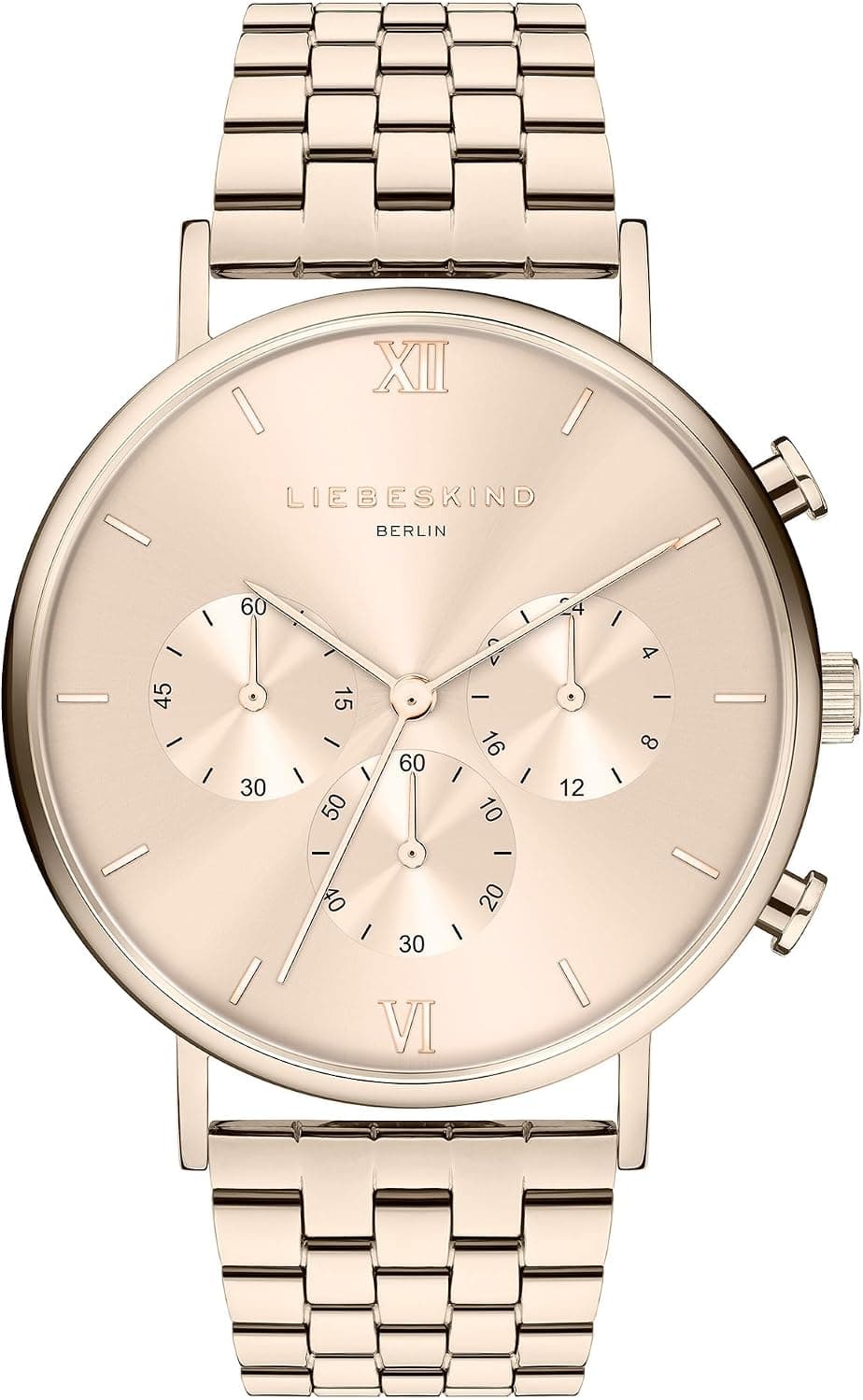 Liebeskind Berlin LT-0284-MC, 40mm, Pink Dial, Silver Stainless Steel Bracelet