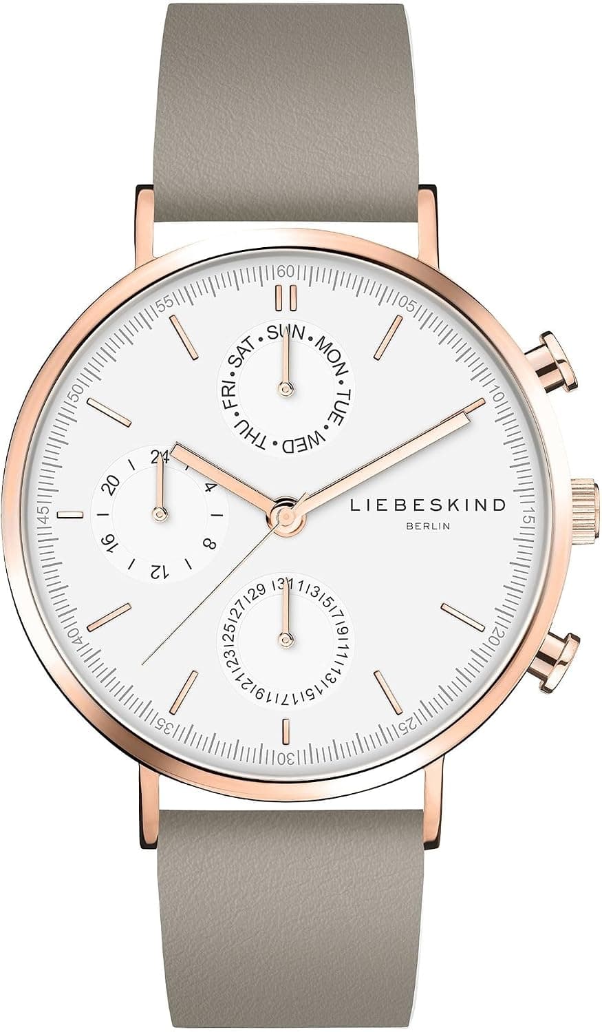 Liebeskind Berlin Multi LT-0196-LM, 38mm, White Dial, Brown Leather Band