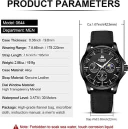 Ln Lenqin 0644 42.5mm Erkek, detay görünüm 4