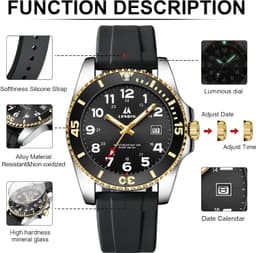 Ln Lenqin Military 0643 40mm Mens, detail view 5